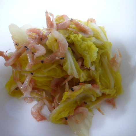 白菜と桜エビのシンプルな煮物