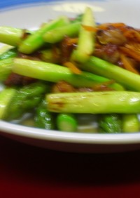 台湾家庭料理☆アスパラ＆豚肉の炒め物　