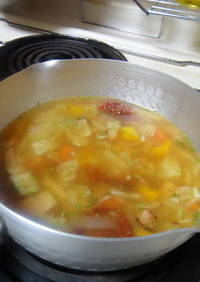 汗かき野菜の具だくさんスープ