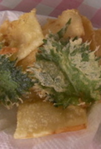 鮒寿司の発酵飯を使った天ぷら