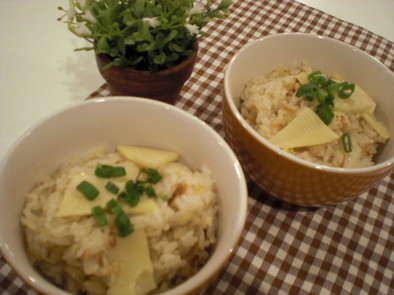 COCO♡圧力鍋でタケノコご飯　の写真