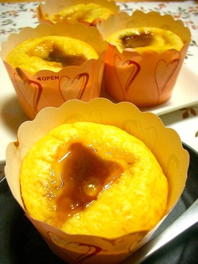 冷凍プリンで簡単☆とろりんカップケーキ☆