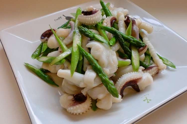 紋甲イカとアスパラの中華炒め レシピ 作り方 By あんみつ クックパッド 簡単おいしいみんなのレシピが378万品