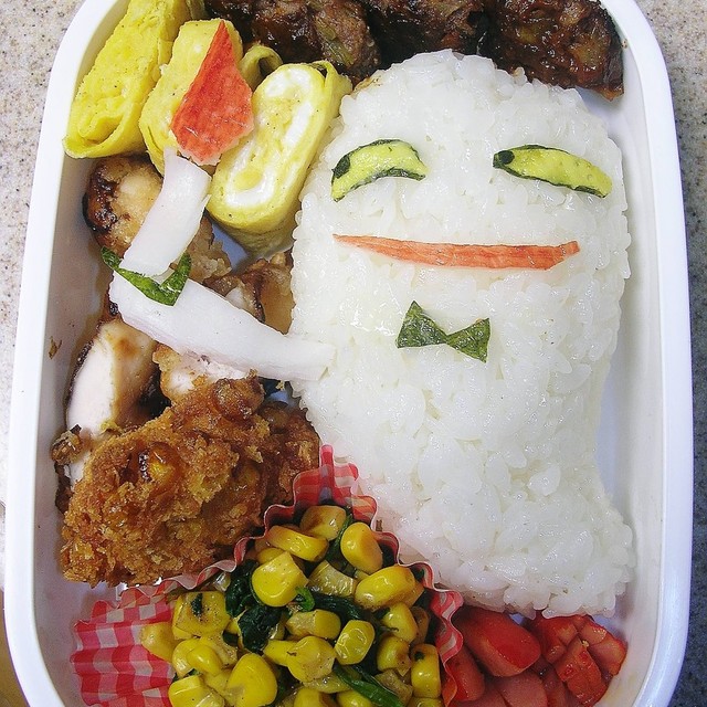 怪談レストランお化けギャルソン キャラ弁 レシピ 作り方 By はすとすみれ クックパッド 簡単おいしいみんなのレシピが356万品