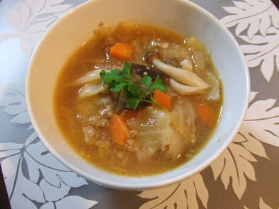 キャベツといろいろ野菜のスープの写真