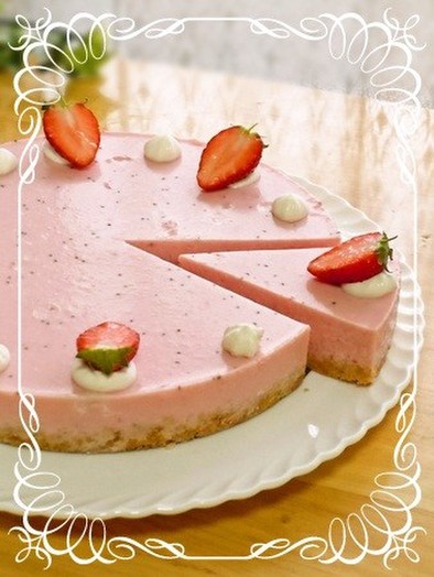 ☆苺のレアチーズケーキ☆の写真