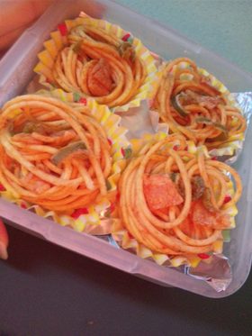 お弁当に☆簡単冷凍ナポリタン