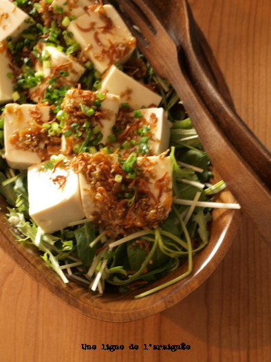 豆腐サラダde搾菜ソース。の写真