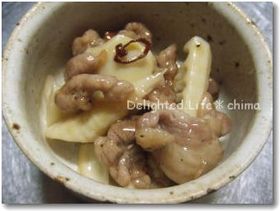 破竹と豚肉のプリプリ炒め