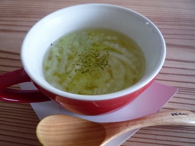 【１５分】白菜と春雨のスープの写真