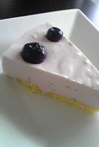 簡単ブルーベリージャムレアチーズケーキ