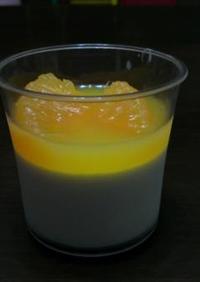 オレンジ風味のレアチーズ