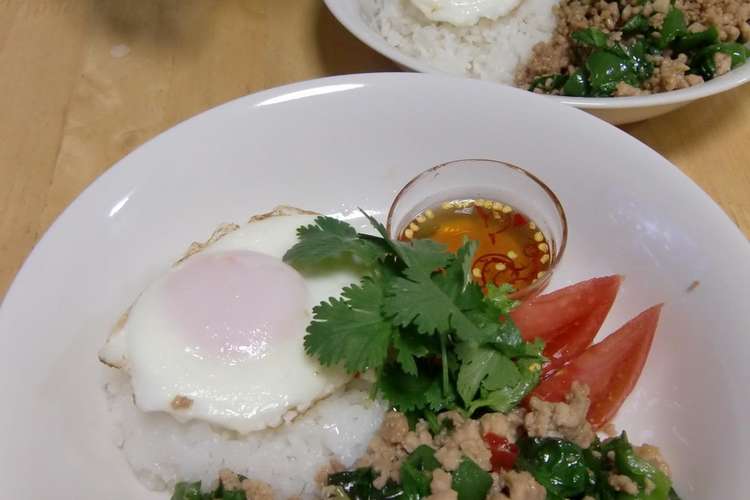 ガッパオ 鶏肉のバジル炒めご飯 レシピ 作り方 By サバサ クックパッド 簡単おいしいみんなのレシピが357万品