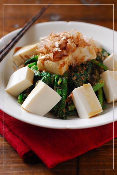 ホウレン草と豆腐のサラダの画像