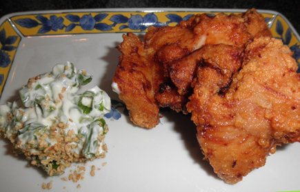 中華風味の鶏唐揚げとねぎマヨソースの画像
