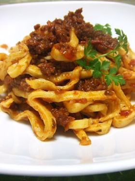 マンマの味♪ワインで贅沢ミートパスタ