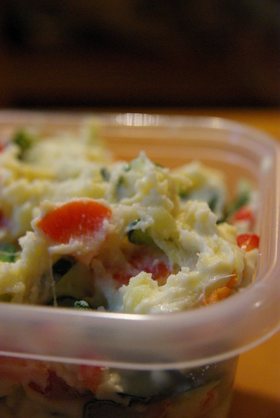 豆乳マヨで作るふわふわポテトサラダ