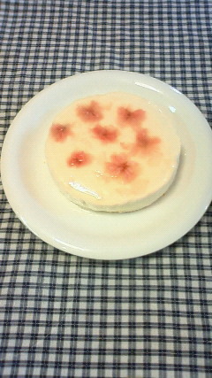 混ぜるだけレシピで豪華に！桜チーズケーキの画像