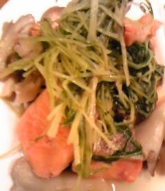 鮭と水菜の生姜炒めの画像