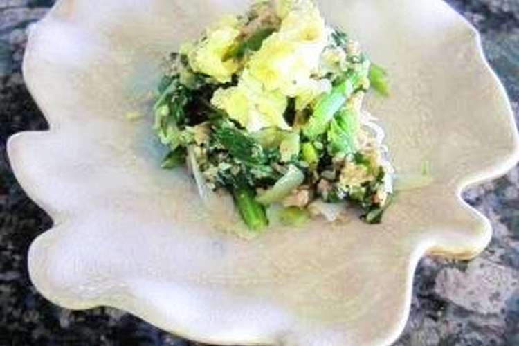 油菜とシーチキン ナムル味炒め レシピ 作り方 By Pgtips クックパッド 簡単おいしいみんなのレシピが378万品