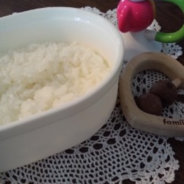 レンジで離乳食のおかゆ 10倍粥 初期 レシピ 作り方 By ネリササ クックパッド