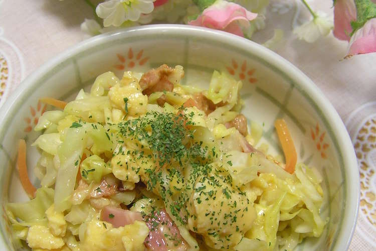 レンジで超簡単 春キャベツとトロトロ卵のサラダ レシピ 作り方 By Masakohママ クックパッド 簡単おいしいみんなのレシピが355万品