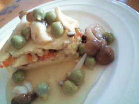 ひき肉の豆腐はさみ蒸し★簡単で豪華に