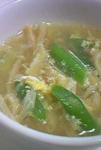 筍のかきたま中華風スープ