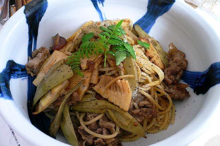 たけのことイタドリの春パスタ レシピ 作り方 By Tatsuka クックパッド 簡単おいしいみんなのレシピが358万品