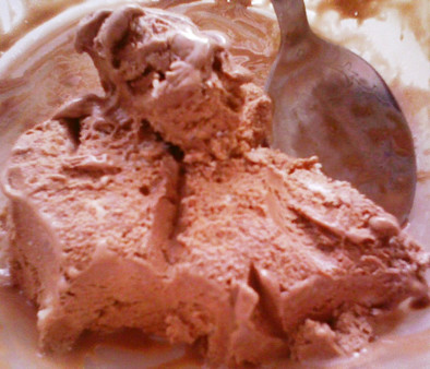 材料２つで簡単チョコレートアイスクリームの写真