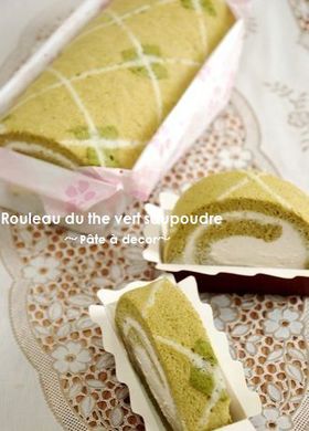 ☆アーガイルチェックの抹茶ロールケーキ☆