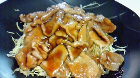 豚ロース薄切りで「しょうが焼き」