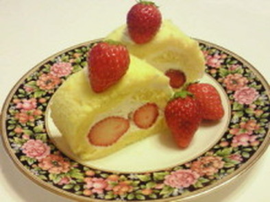 豆腐クリームのロールケーキの写真