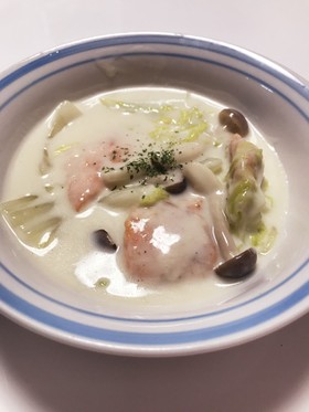 なめらか♪鮭と白菜のクリーム煮
