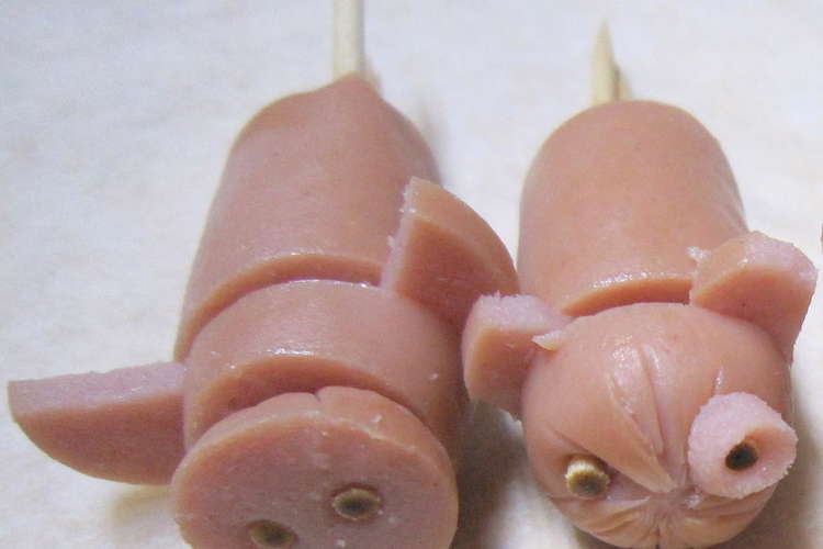 キャラ弁 動物ウィンナー パンダ ブタ編 レシピ 作り方 By あゆぅ クックパッド 簡単おいしいみんなのレシピが359万品