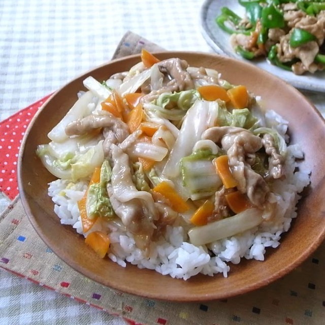 お手軽に 白菜 人参 豚コマの中華丼 レシピ 作り方 By Moj クックパッド 簡単おいしいみんなのレシピが364万品