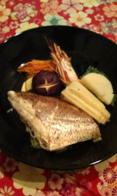 ルクエで和風だし★白身魚と野菜の蒸しものの写真