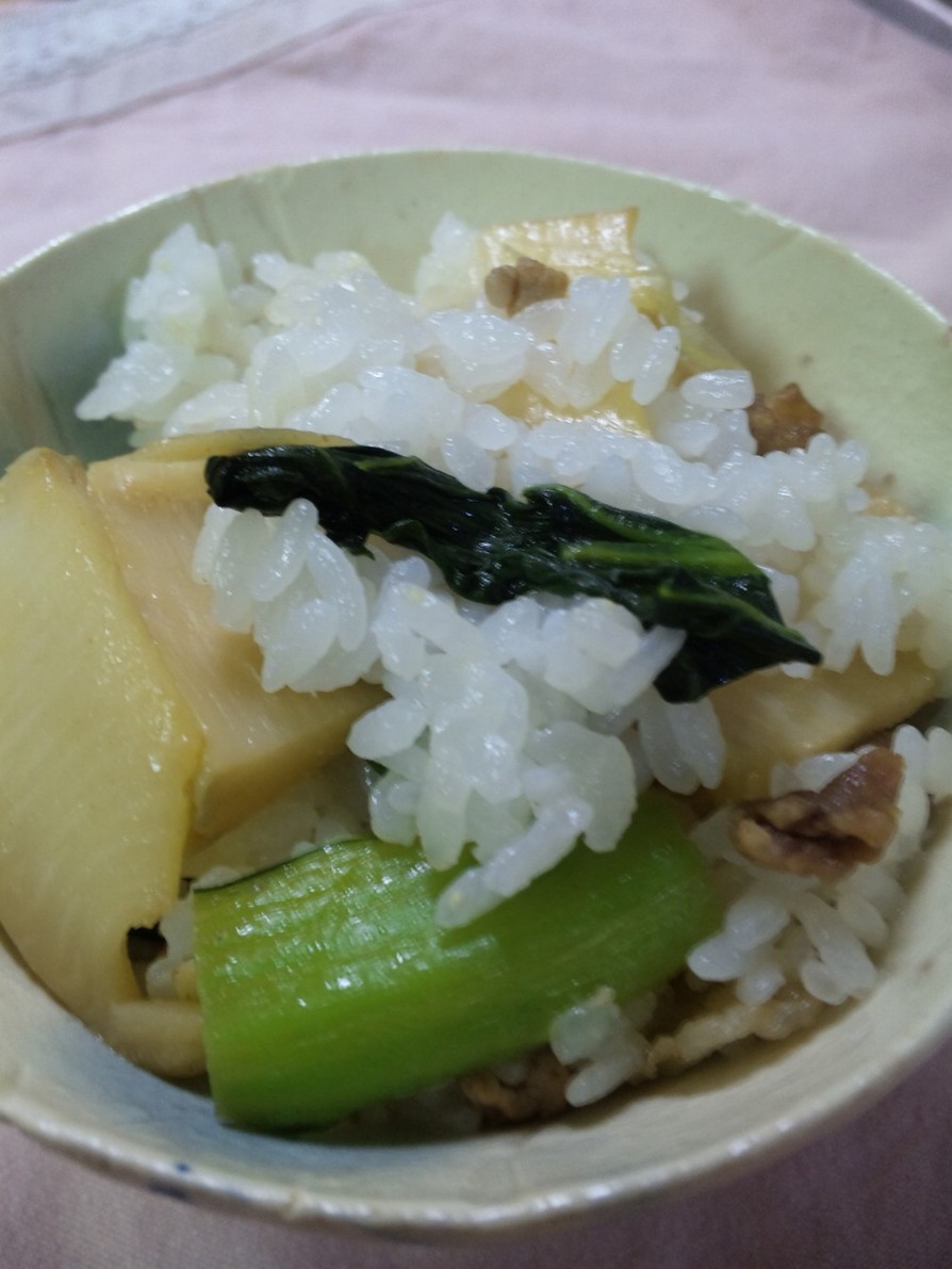 タケノコと豚肉で中華風混ぜご飯の画像