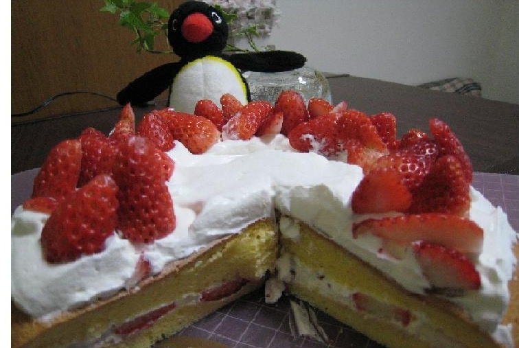 フライパンでショートケーキ★の画像