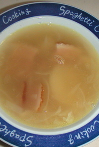 ジャガイモとベーコンの簡単スープ