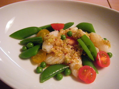 春野菜の中華風海鮮サラダの写真