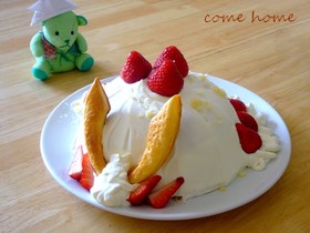 こどもの日♪市販のスポンジで!兜のケーキ