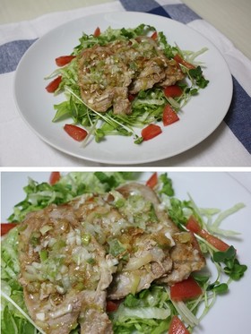 今夜は簡単旨い葱塩ダレで!豚肉の葱塩焼き