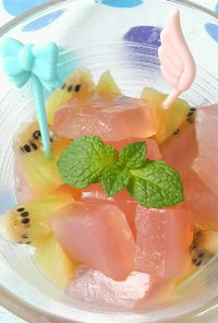 ダイエット☆夏のデザートフルーツ寒天