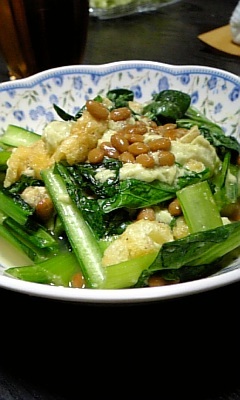 小松菜と納豆の炒め物★の画像
