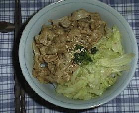 簡単!豚肉とショウガの丼
