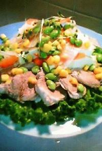 美味しくダイエット☆ヘレ肉と豆腐のお野菜モリモリサラダ