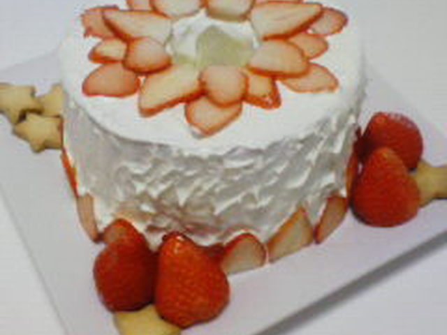 簡単なシフォンケーキをお祝いケーキに レシピ 作り方 By スミちゃんママ クックパッド 簡単おいしいみんなのレシピが359万品