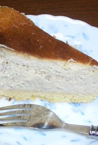 ブルーベリージャムのベイクドチーズケーキ