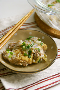 簡単☆長芋と挽肉の中華風レンジ蒸し